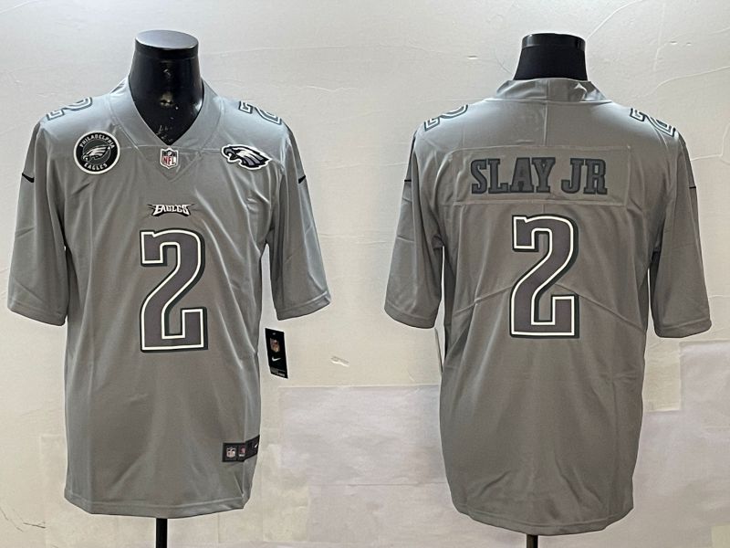 Men Philadelphia Eagles #2 Slay jr Grey 2025 Nike Vapor Limited NFL Jersey style 2103->philadelphia eagles->NFL Jersey